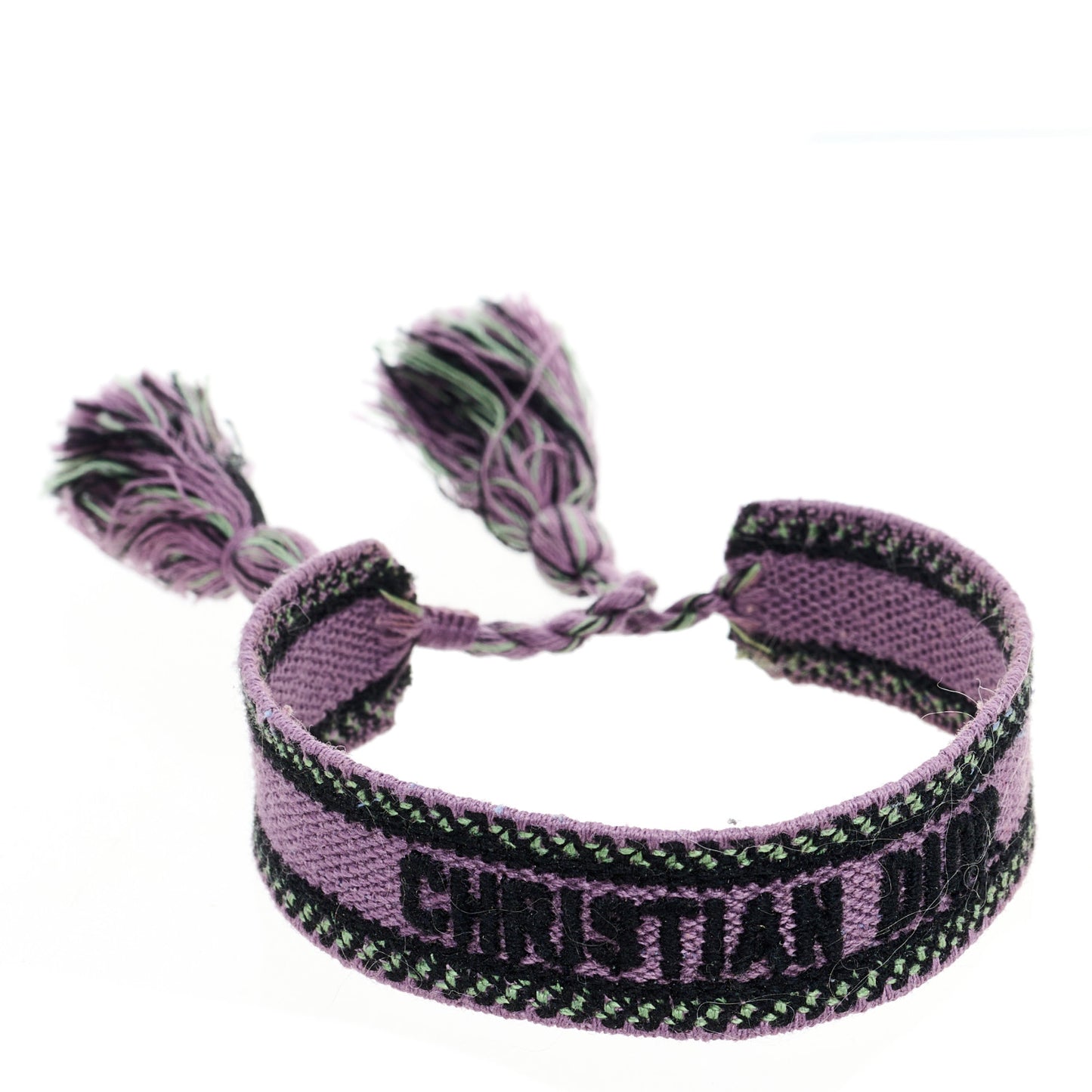 Woven Cotton J'Adior Friendship Bracelet Set Purple White