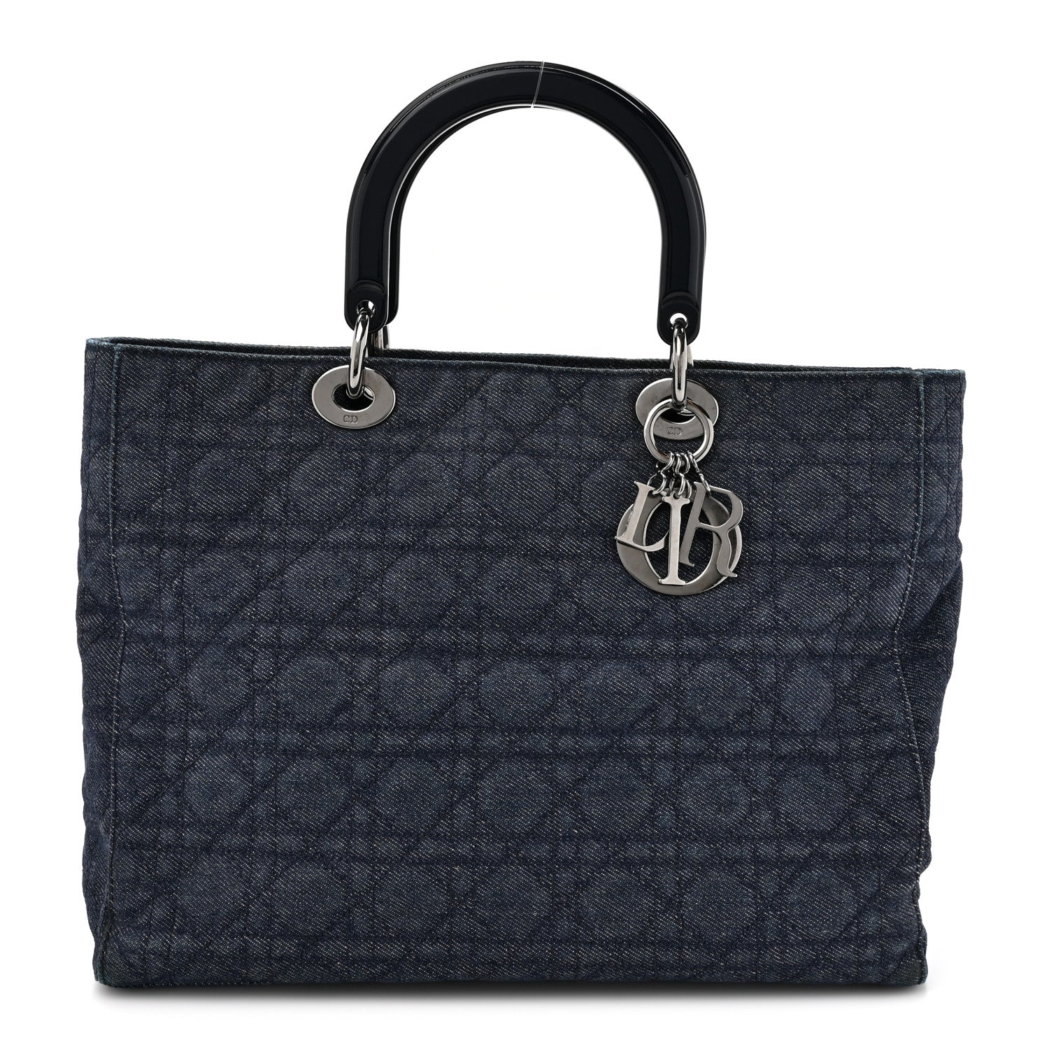 Christian Dior Denim Cannage Large Lady Dior Blue 1 of 18