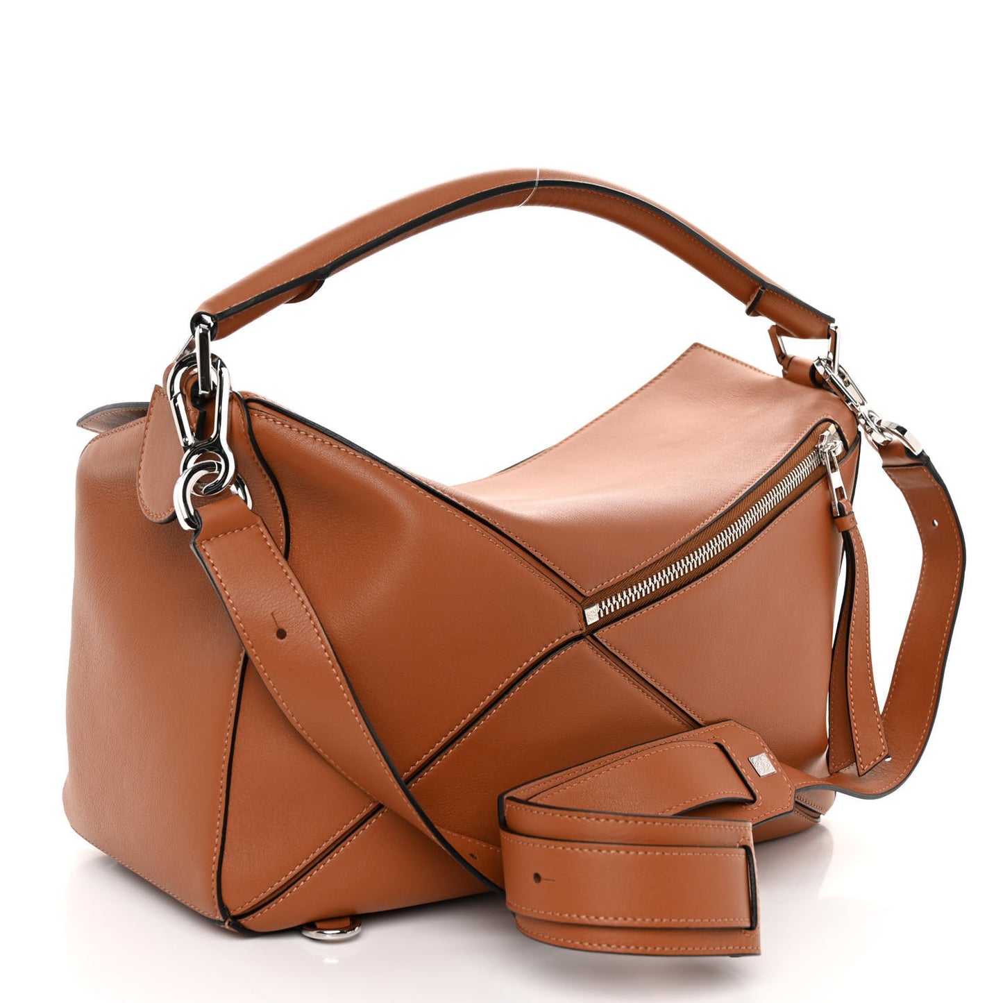 Calfskin Large Puzzle Bag Tan