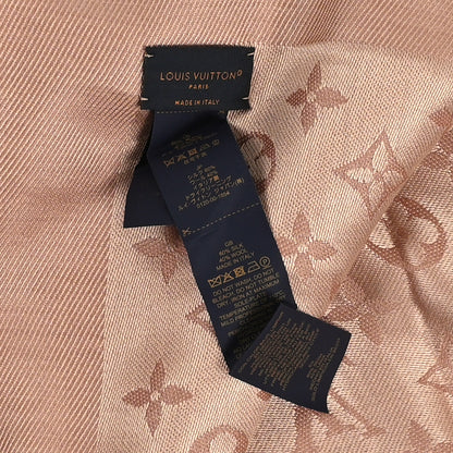 Louis Vuitton Silk Lurex Wool Monogram Shine Shawl Cappuccino 3 of 3
