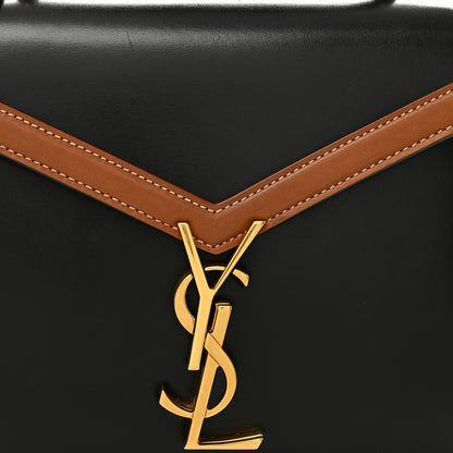 Saint Laurent Calfskin Mini Classic Monogram Cassandra Top Handle Black Tan 8 of 10
