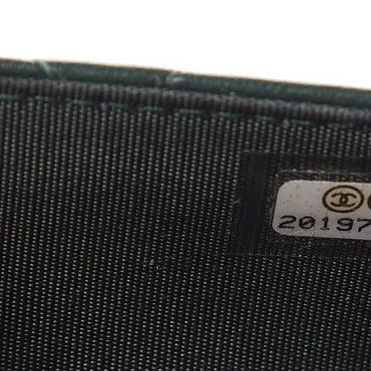 Chanel Lambskin Quilted Boy Wallet On Chain WOC Green 8 of 14
