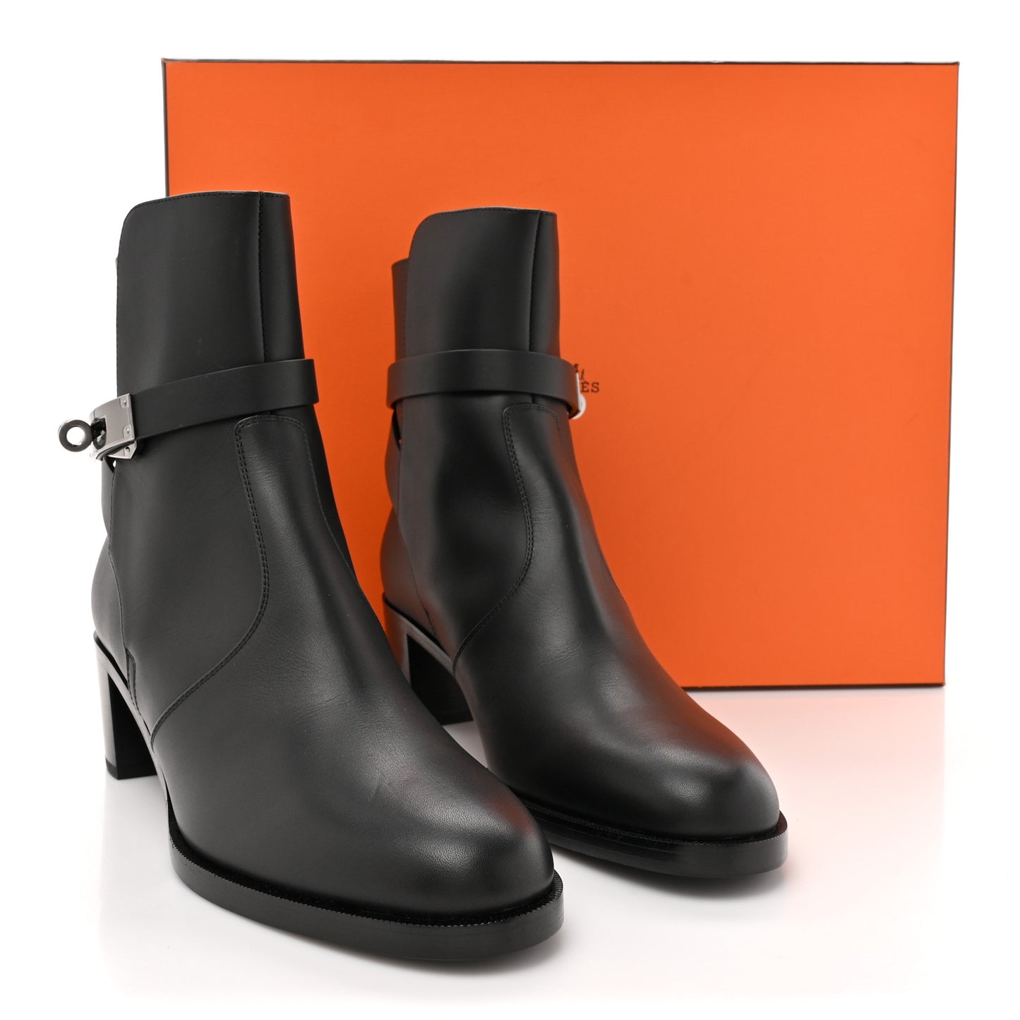 Calfskin Frenchie 50 Ankle Boots 38.5 Black