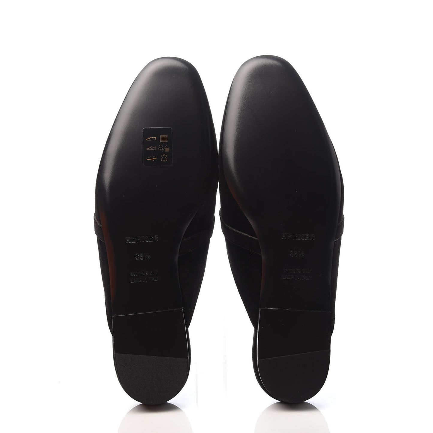 Velvet Goatskin Oz Mules 38.5 Black