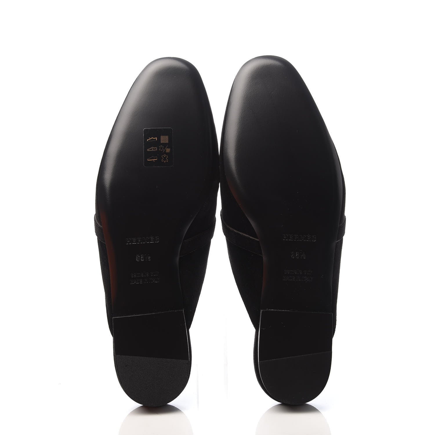 Hermes Velvet Goatskin Oz Mules 38.5 Black 5 of 8