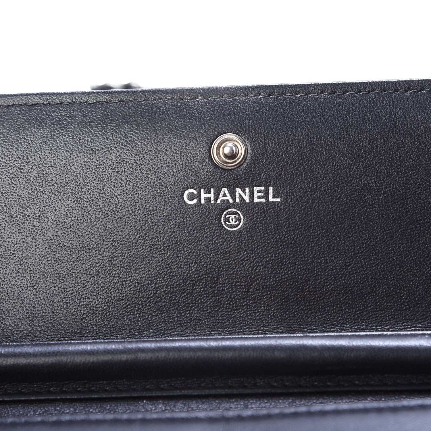 Chanel Lambskin Airlines Wallet On Chain WOC Blue Black Red 6 of 11