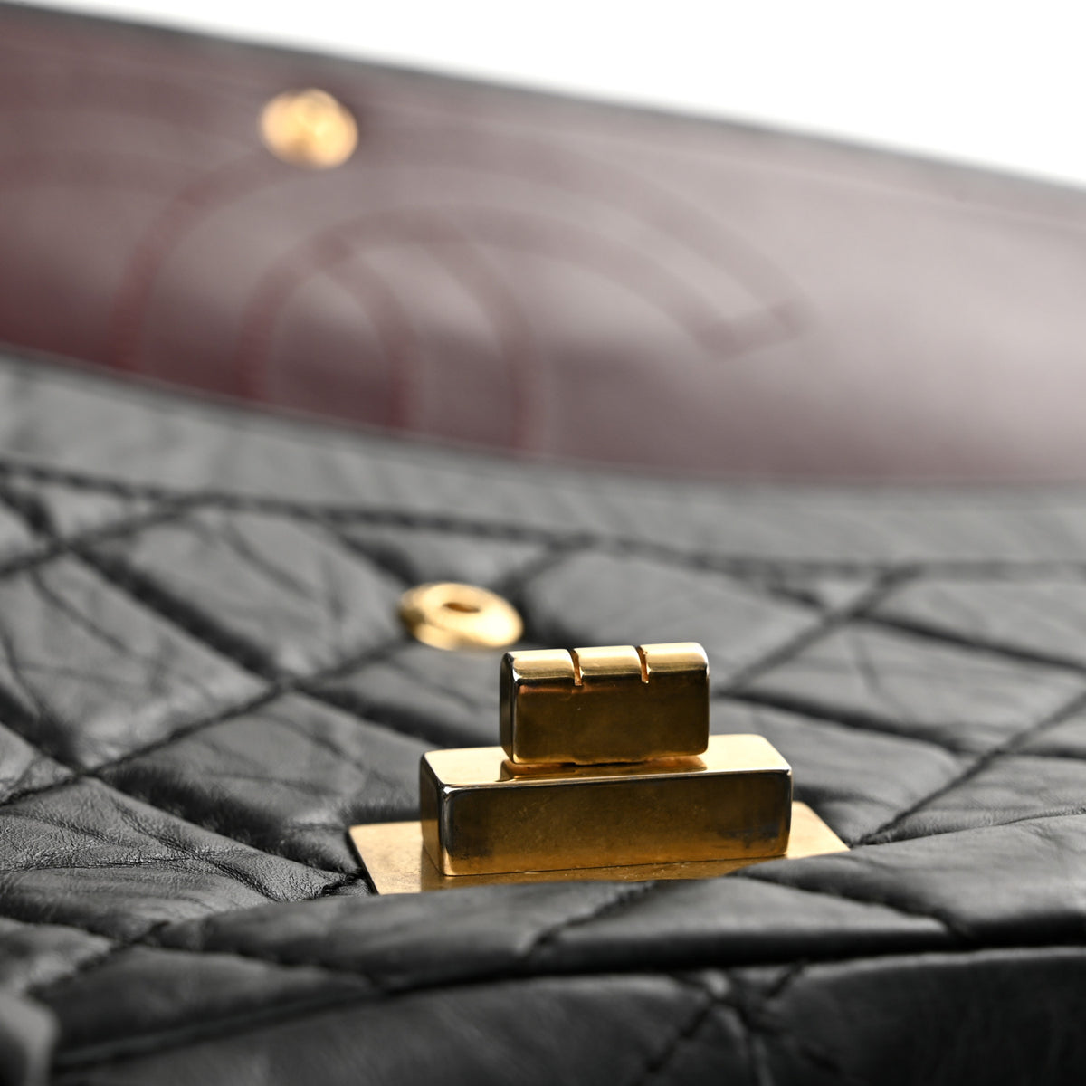 Aged Calfskin Quilted 2.55 Reissue 227 Flap Black