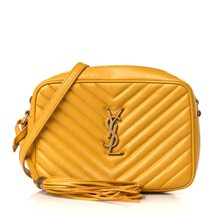 Saint Laurent Calfskin Matelasse Monogram Lou Camera Bag Safran 1 of 9