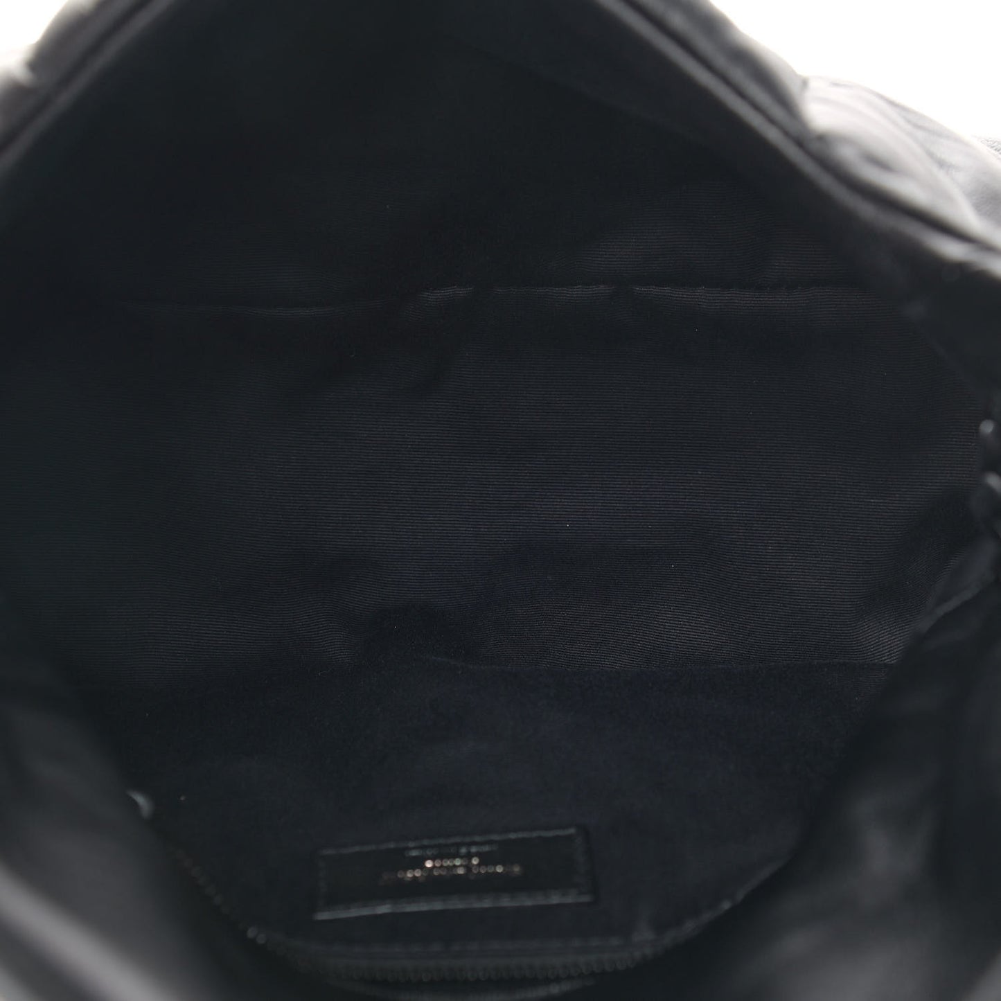 Lambskin Quilted Small Loulou Puffer Monogram Chain Satchel Black