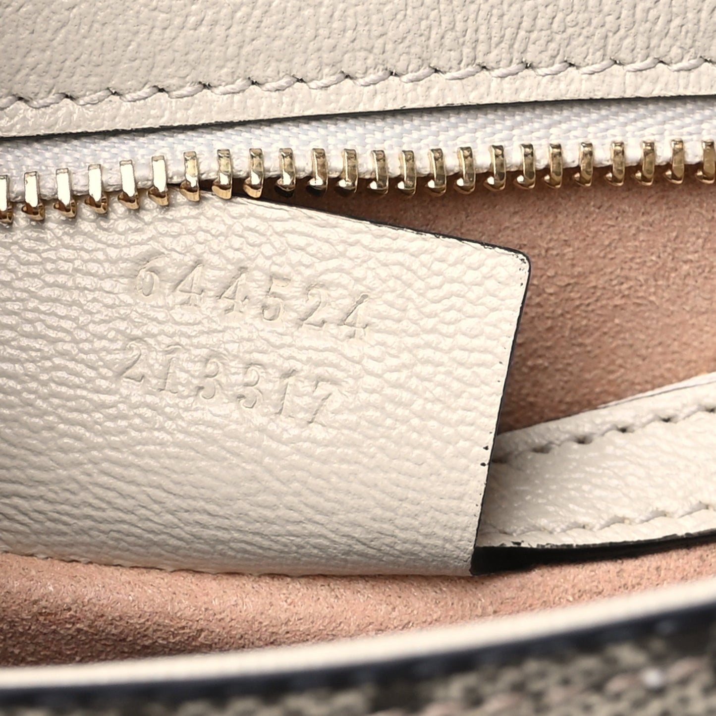 GG Supreme Monogram Calfskin Small Padlock Messenger Shoulder Bag Beige Mystic White Sun Oil