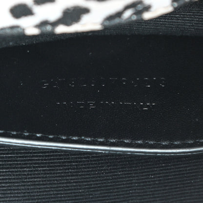 Saint Laurent Calfskin Monogram Printed Leopard Cassandre Clutch Black White 7 of 7