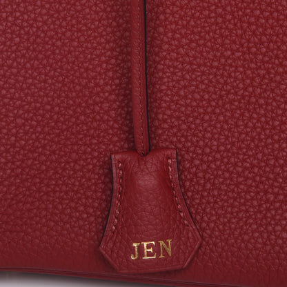 Hermes Taurillon Clemence Birkin 30 Rouge Grenat 7 of 28