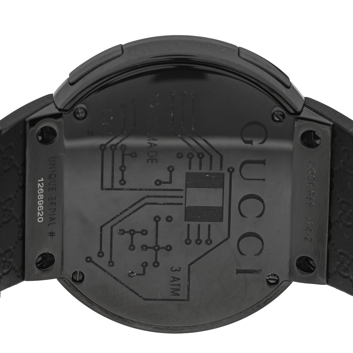 Gucci Stainless Steel Rubber 45mm Digital I-Gucci Web Watch Black 4 of 5