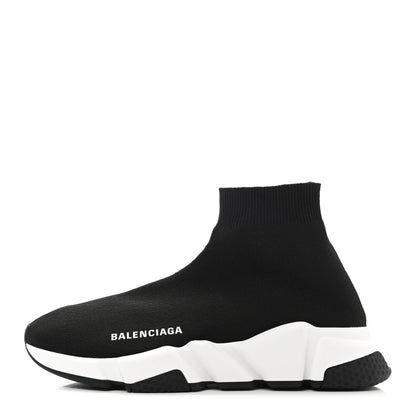 Balenciaga Neoprene Knit Womens Speed Sneakers 37 Black White 1 of 8