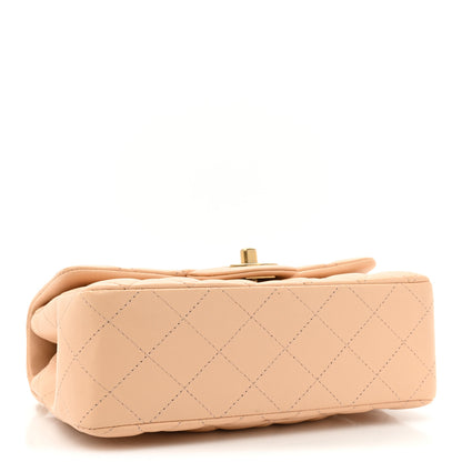 Chanel Lambskin Quilted Mini Rectangular Flap Beige 4 of 10