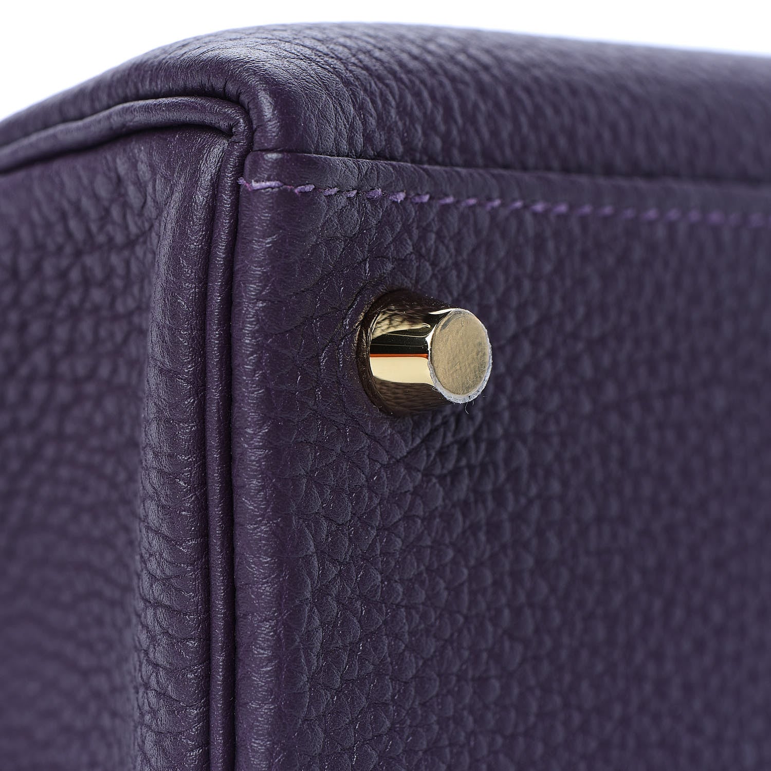 Hermes Togo Kelly Retourne 25 Raisin 10 of 38