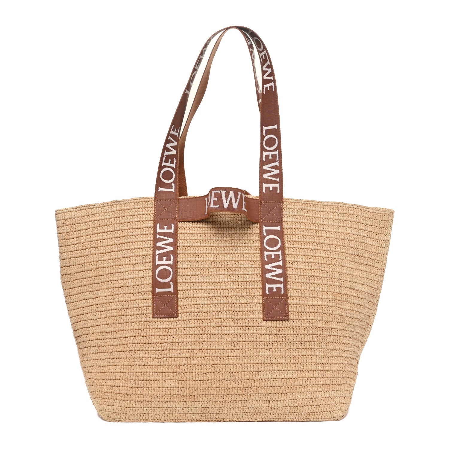 Loewe Raffia Paulas Ibiza Fold Shopper Tote Natural Tan 1 of 10
