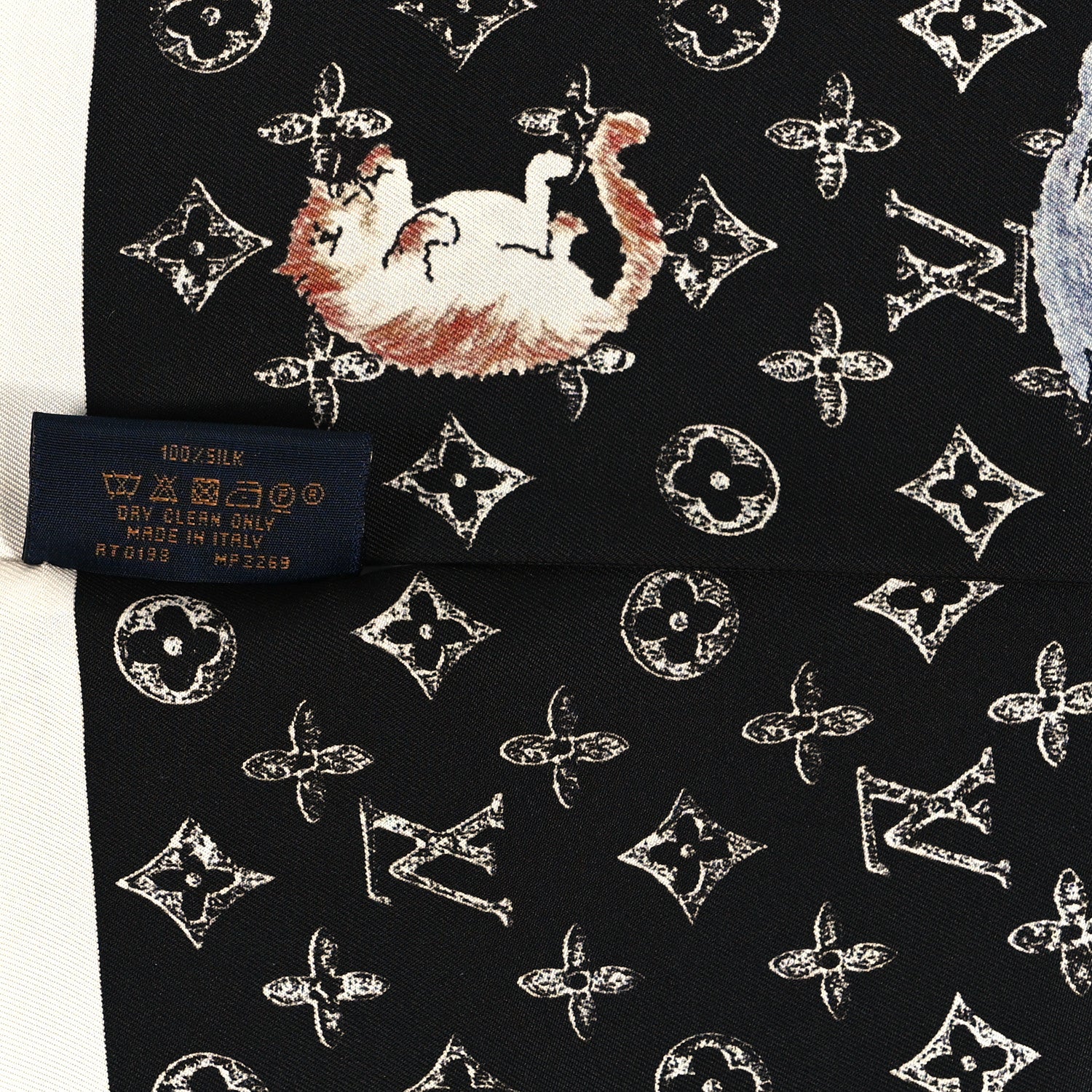 Louis Vuitton Silk Catogram Classic Bandeau Black 3 of 3
