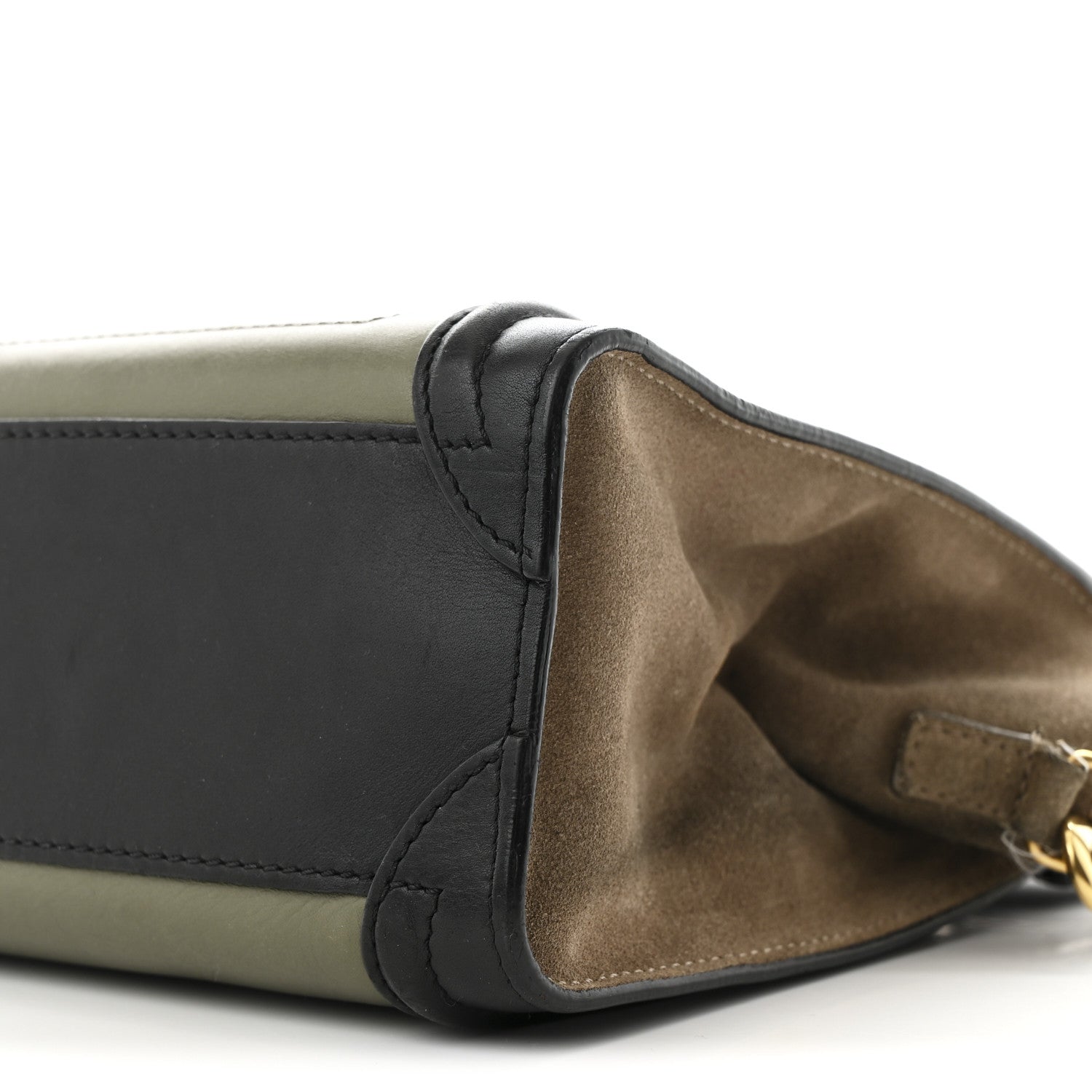 Celine Baby Grained Calfskin Nubuck Nano Tri-Color Luggage Stone 10 of 14