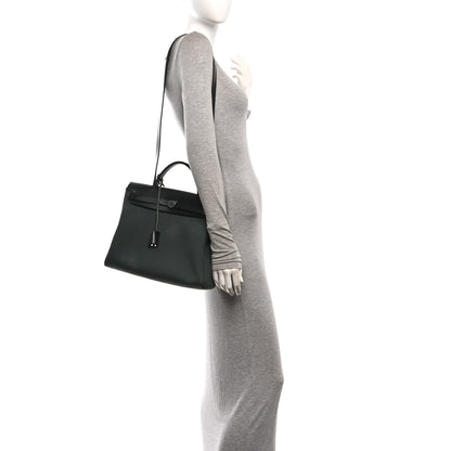 Hermes Toile Militaire Vache Hunter Laque Herbag Zip Retourne PM 31 Vert Mangrove Black 2 of 12