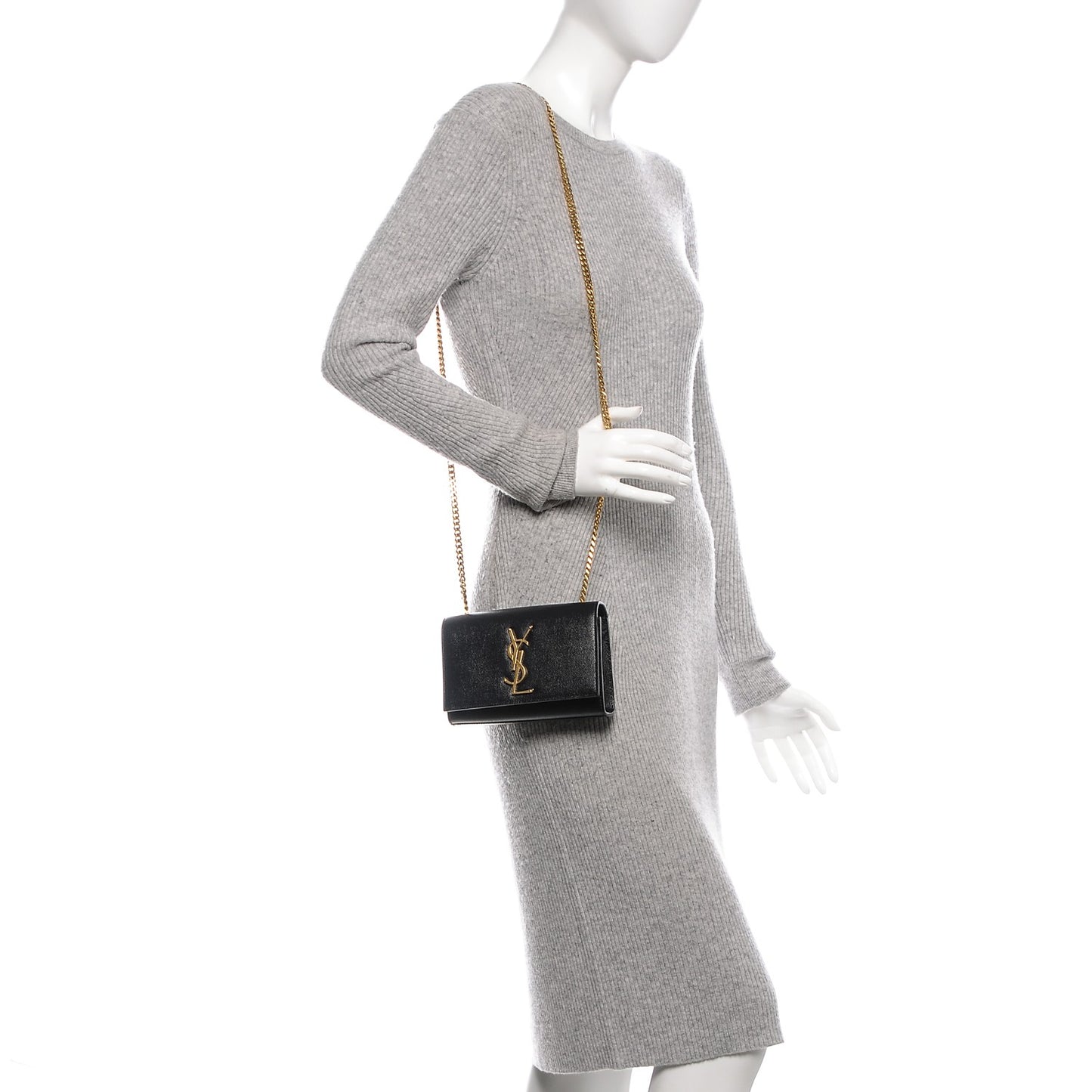 Grain De Poudre Small Monogram Kate Satchel Black