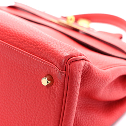 Hermes Taurillon Clemence Kelly Retourne 32 Rouge Pivoine 10 of 10