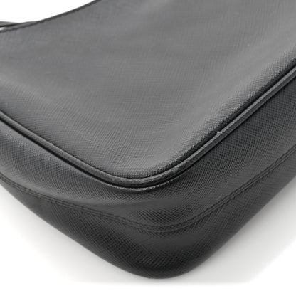 Prada Saffiano Lux Re-Edition 2005 Shoulder Bag Black 29 of 31