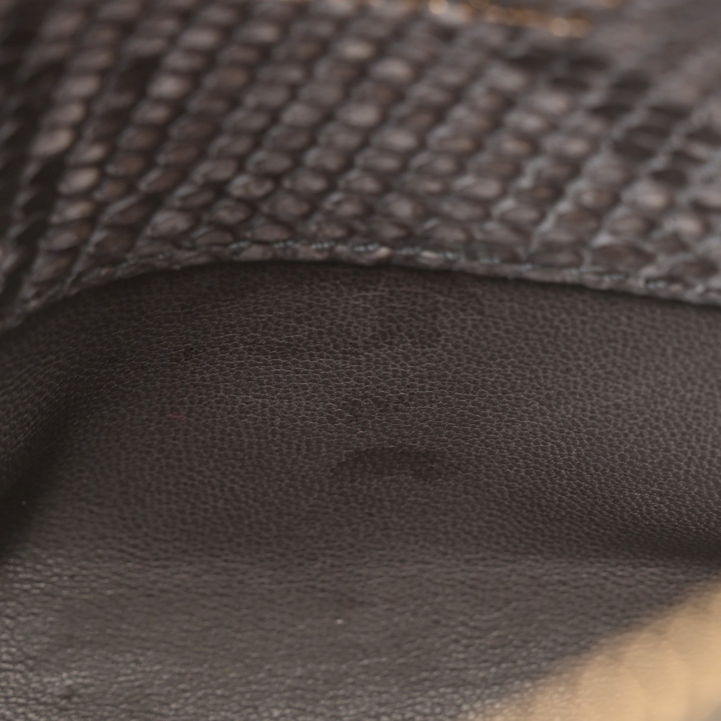 Snakeskin Gaia Trousse Cosmetic Pouch Grey