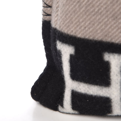 Hermes Wool Cashmere Avalon III Pillow PM Ecru Black 4 of 5