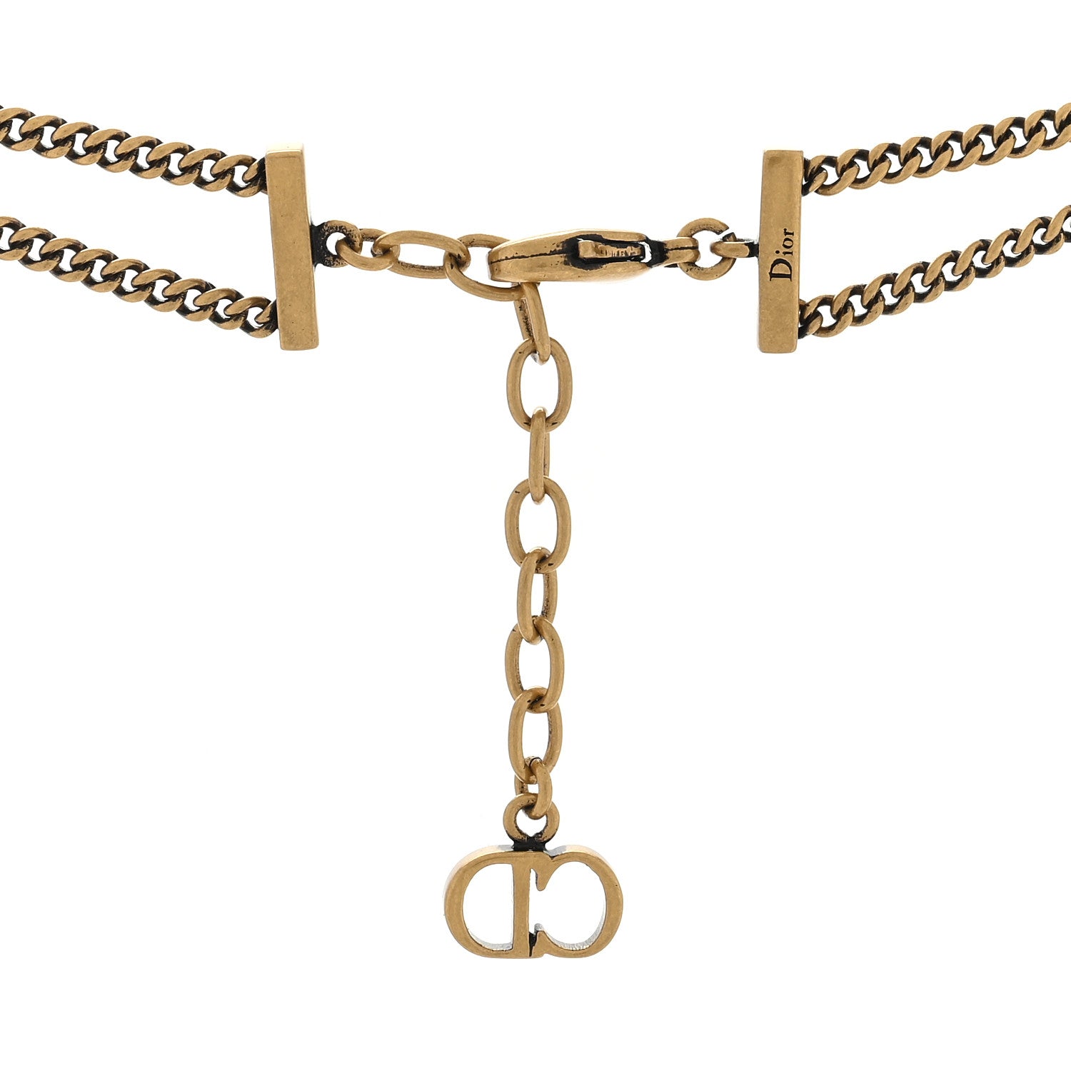 Christian Dior Metal J'Adior Choker Necklace Aged Gold 4 of 4