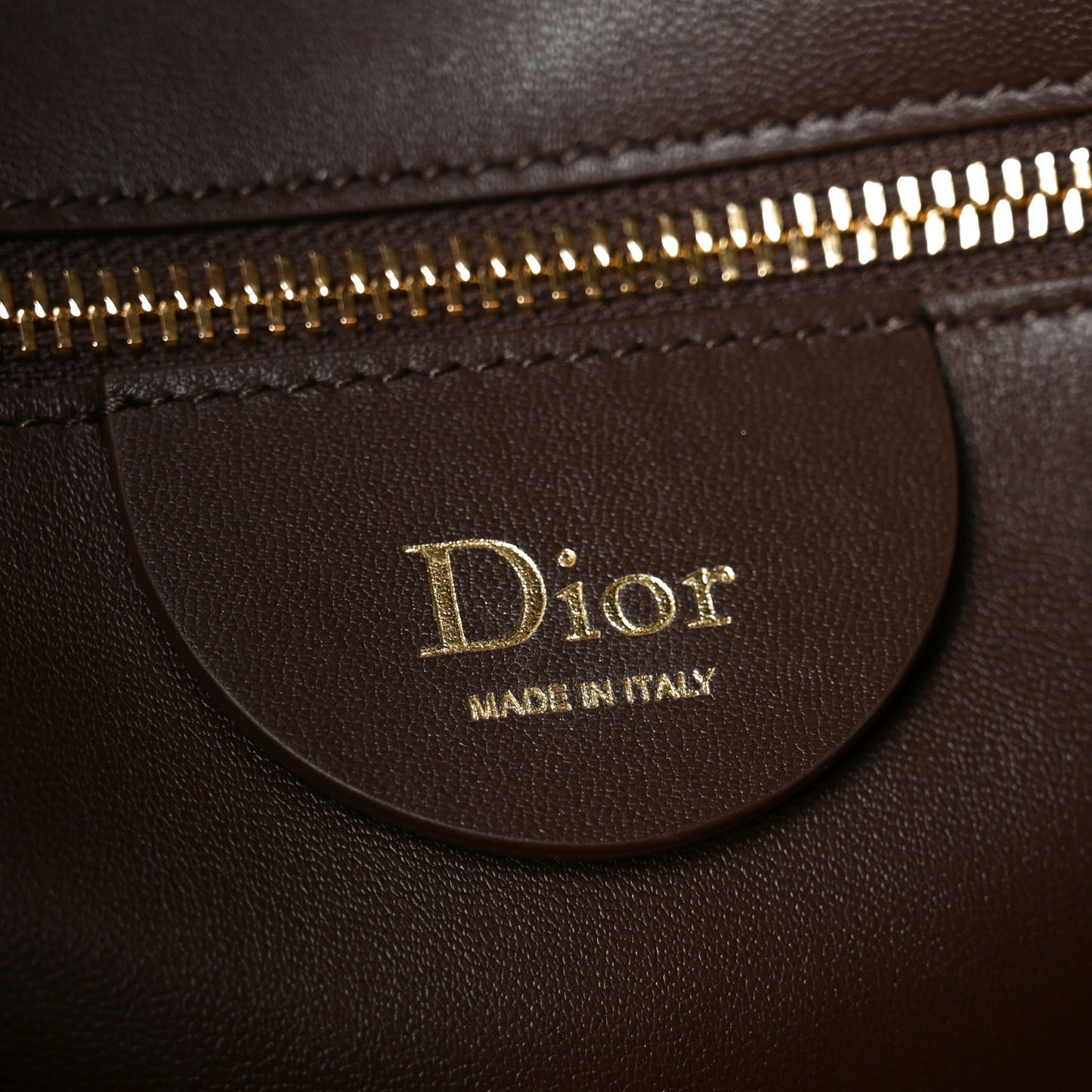 Suede Calfskin Medium Diorly Bag Chocolate