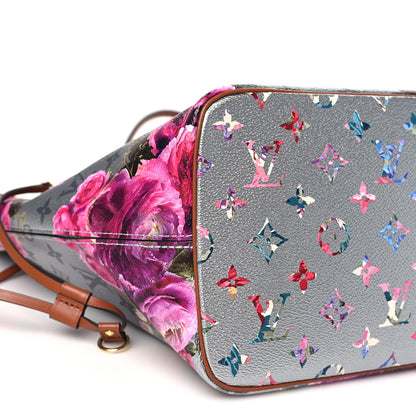 Louis Vuitton Metallic Monogram LV Garden Neverfull MM Silver 9 of 10