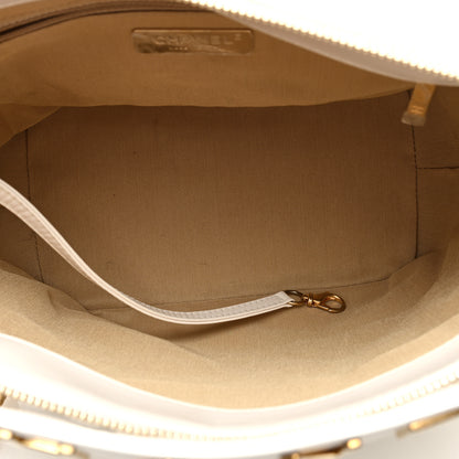 Chanel Glazed Calfskin Quilted State Of The Art Hobo White 4 of 9