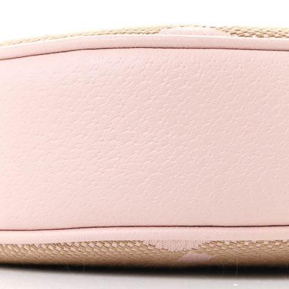 Gucci Monogram Jumbo GG Textured Dollar Calfskin Mini Ophidia Half Moon Hobo Beige Perfect Pink 9 of 10