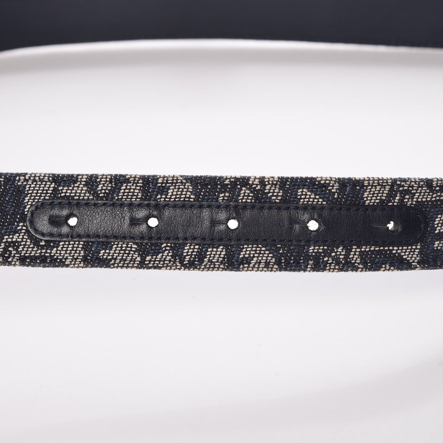 Canvas Monogram Logo Belt 85 Blue