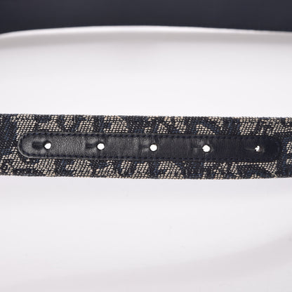 Christian Dior Canvas Monogram Logo Belt 85 Blue 7 of 9