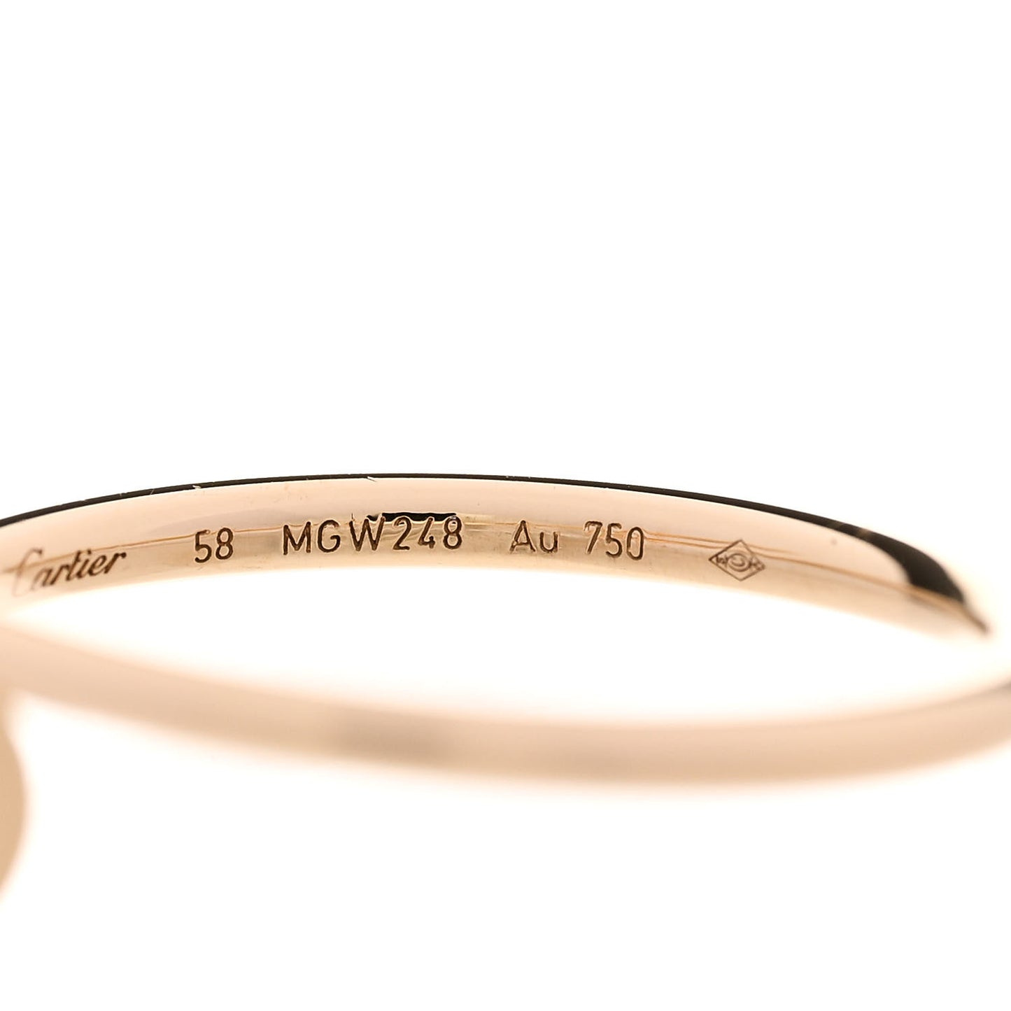 18K Yellow Gold Small Juste Un Clou Ring 58 8.25