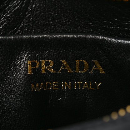 Prada Soft Calfskin Arque Shoulder Bag Black 6 of 10