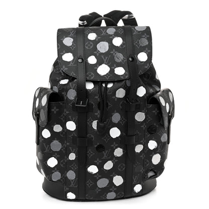 Louis Vuitton LV X YK Monogram Eclipse Dots Christopher MM Backpack Black 1 of 9