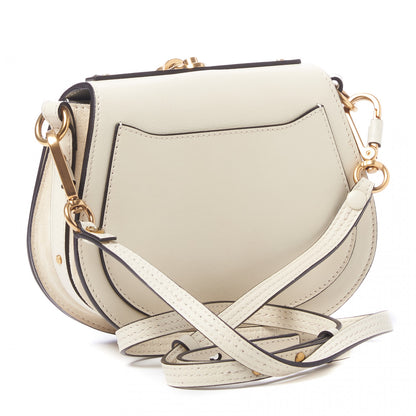 Chloe Calfskin Suede Small Nile Bracelet Bag Off White 3 of 9
