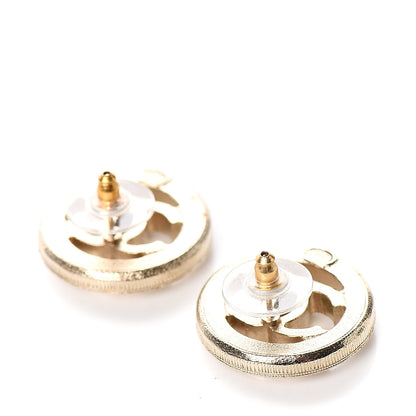 Chanel Pearl CC Round Rope Earrings Gold 3 of 5