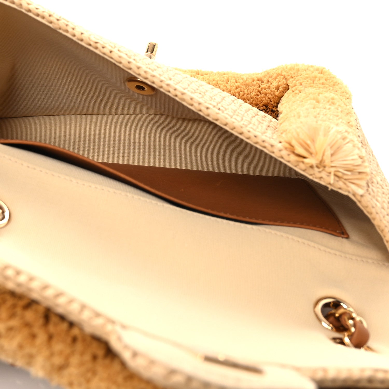 Chanel Braided Raffia Coco Beach Flap Beige 5 of 13