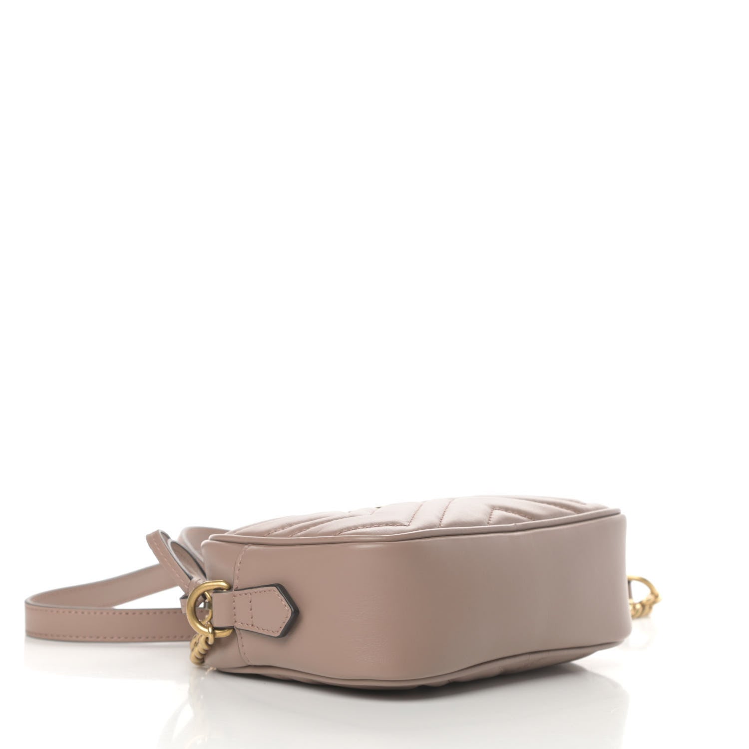Gucci Calfskin Matelasse Mini GG Marmont Chain Shoulder Bag Porcelain Rose 4 of 11