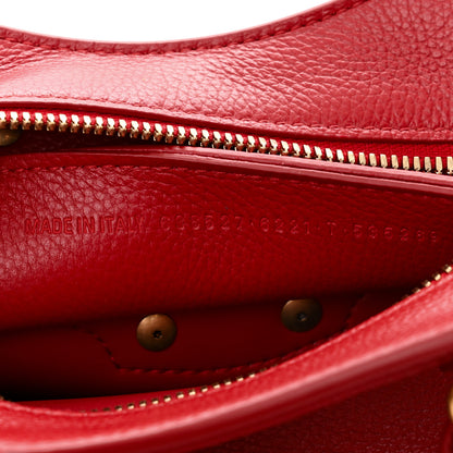 Balenciaga Grained Calfskin Neo Classic Gold Hardware Nano City Crossbody Medium Red 7 of 10