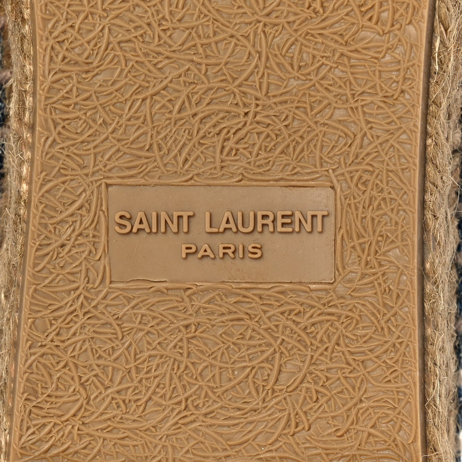 Saint Laurent Canvas Nappa Elba Light Logo Embroidered Espadrilles 38.5 Black 7 of 10
