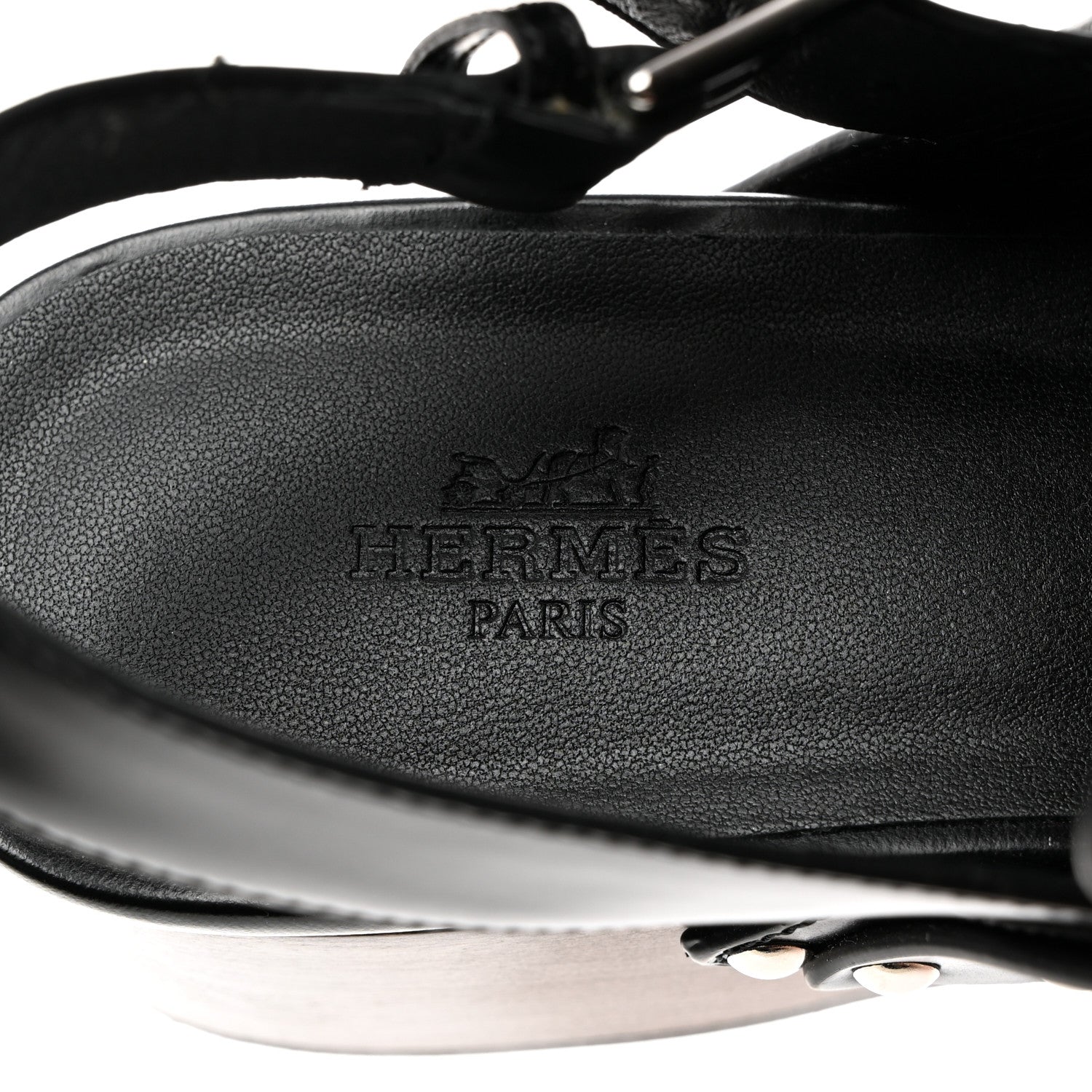 Hermes Toscan Calfskin Hermione Mules 37 Black 6 of 8