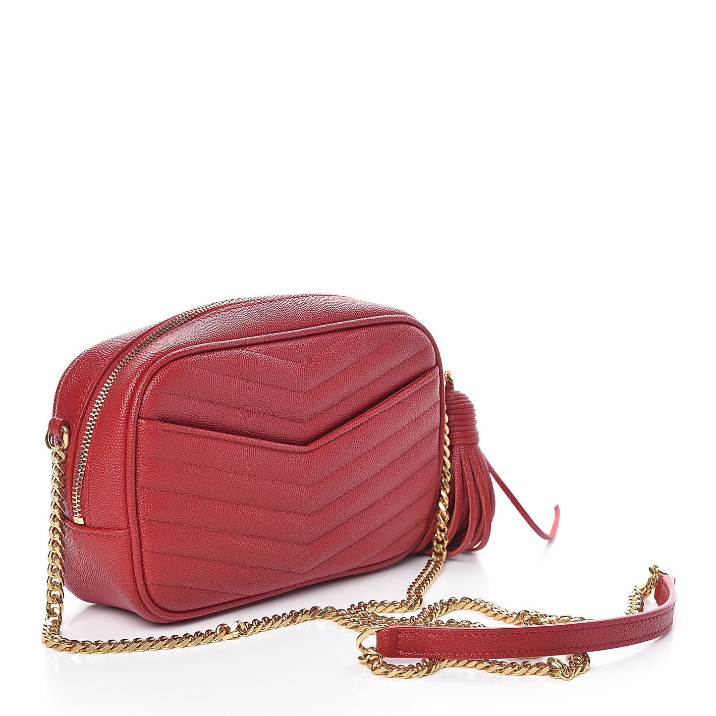 Grain De Poudre Matelasse Monogram Mini Lou Camera Bag Eros Red