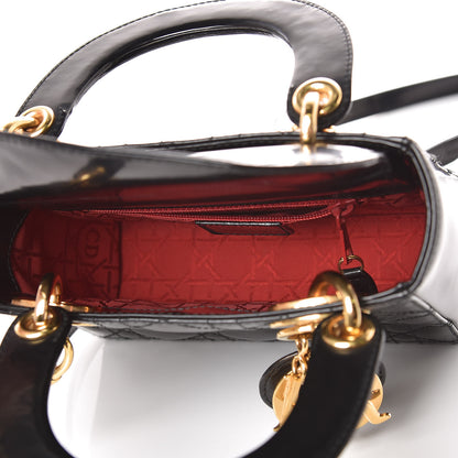 Christian Dior Patent Cannage Mini Lady Dior Black 5 of 12