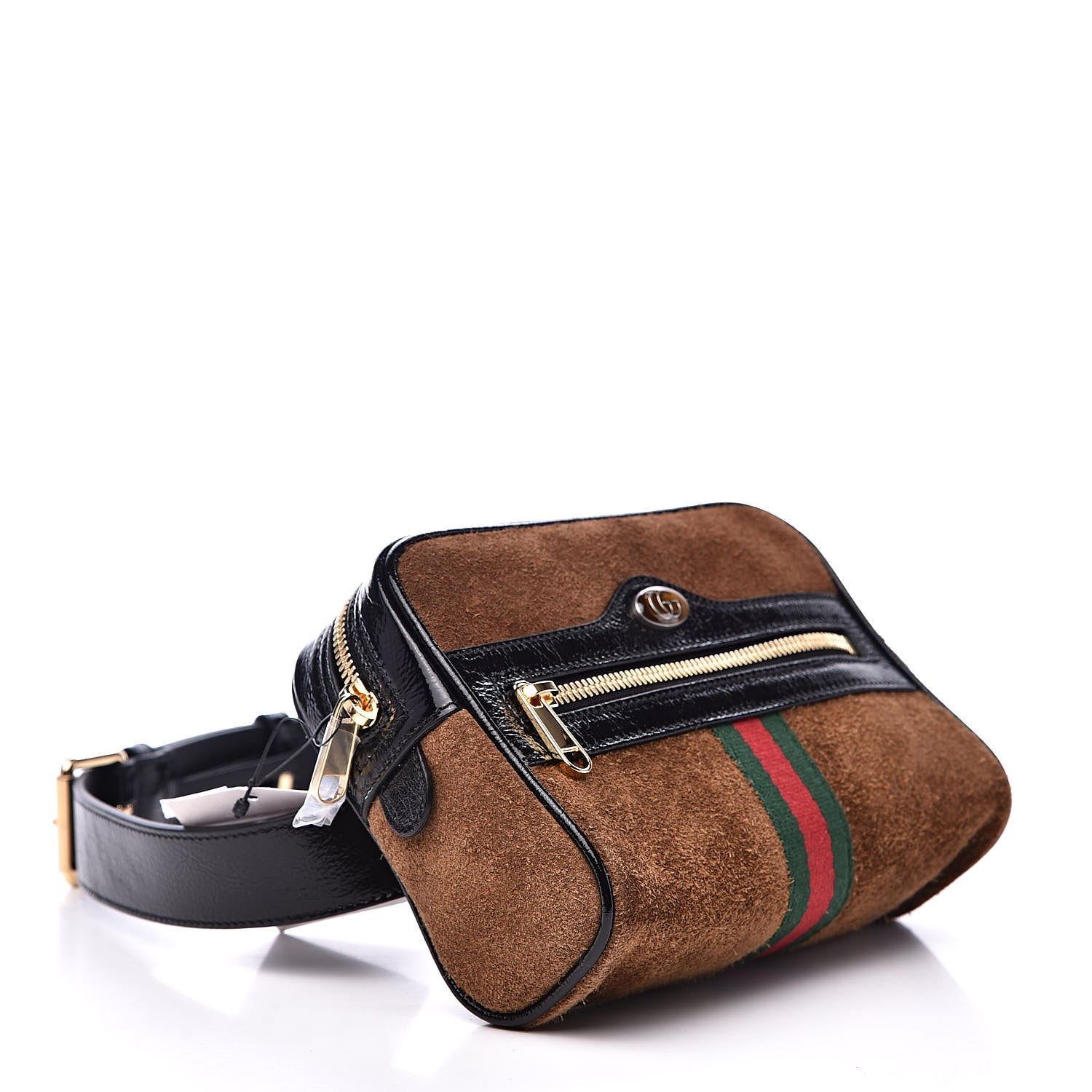 Gucci Suede Small Ophidia Belt Bag 85 34 Brown 4 of 10
