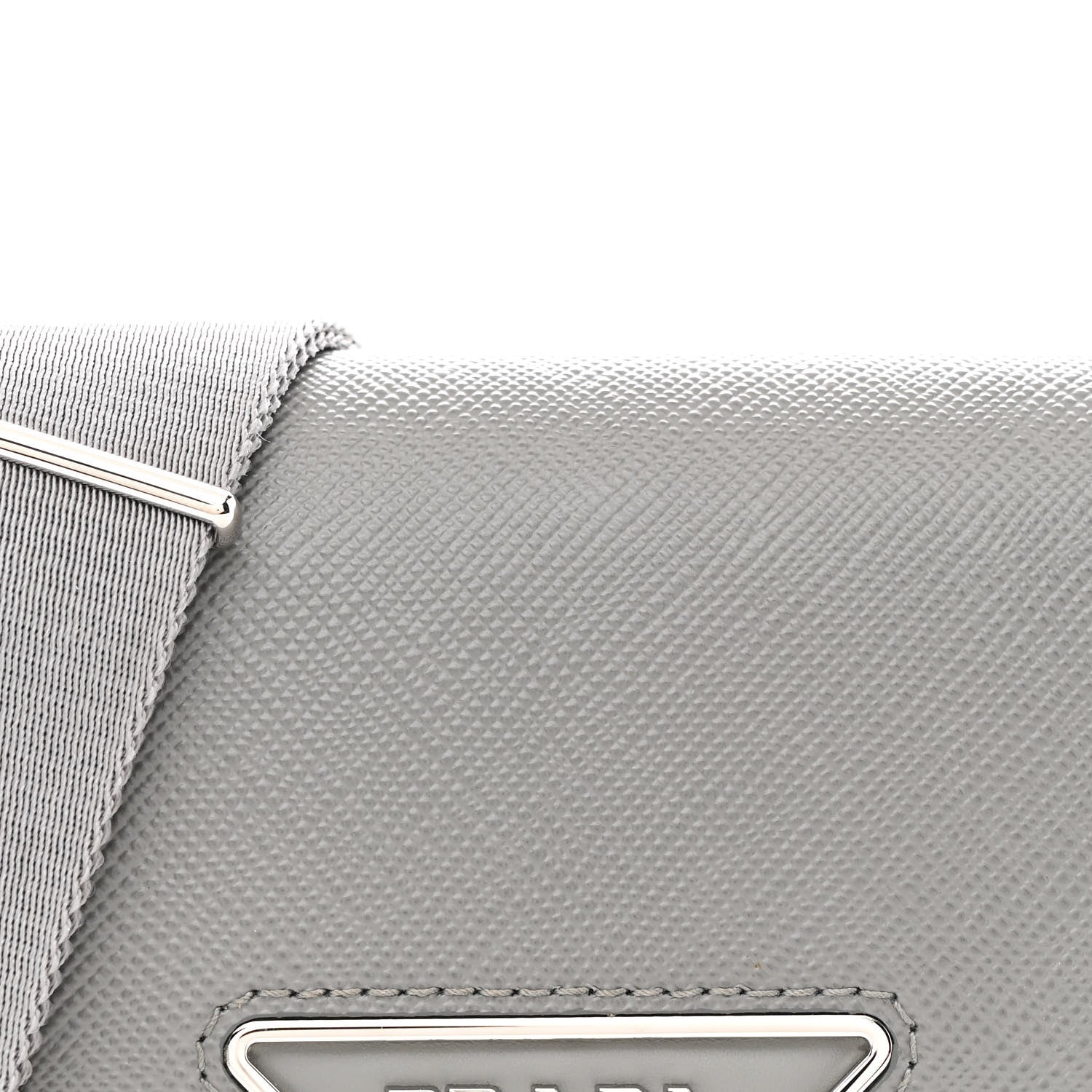 Prada Saffiano Cuir Identity Shoulder Bag Ardesia 1787790
